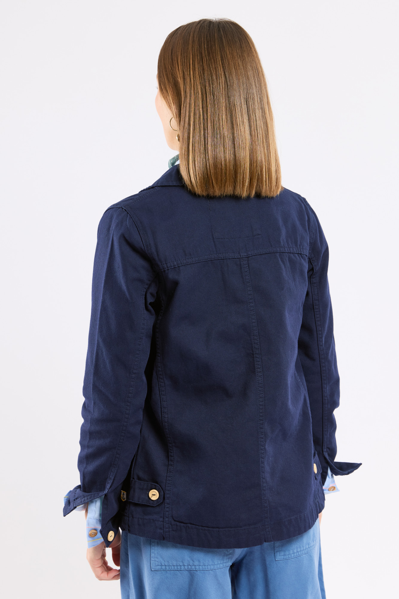 Armor Lux Übergangsjacke Damen Dunkelblau Overshirt Fischerjacke Canvas Heritage