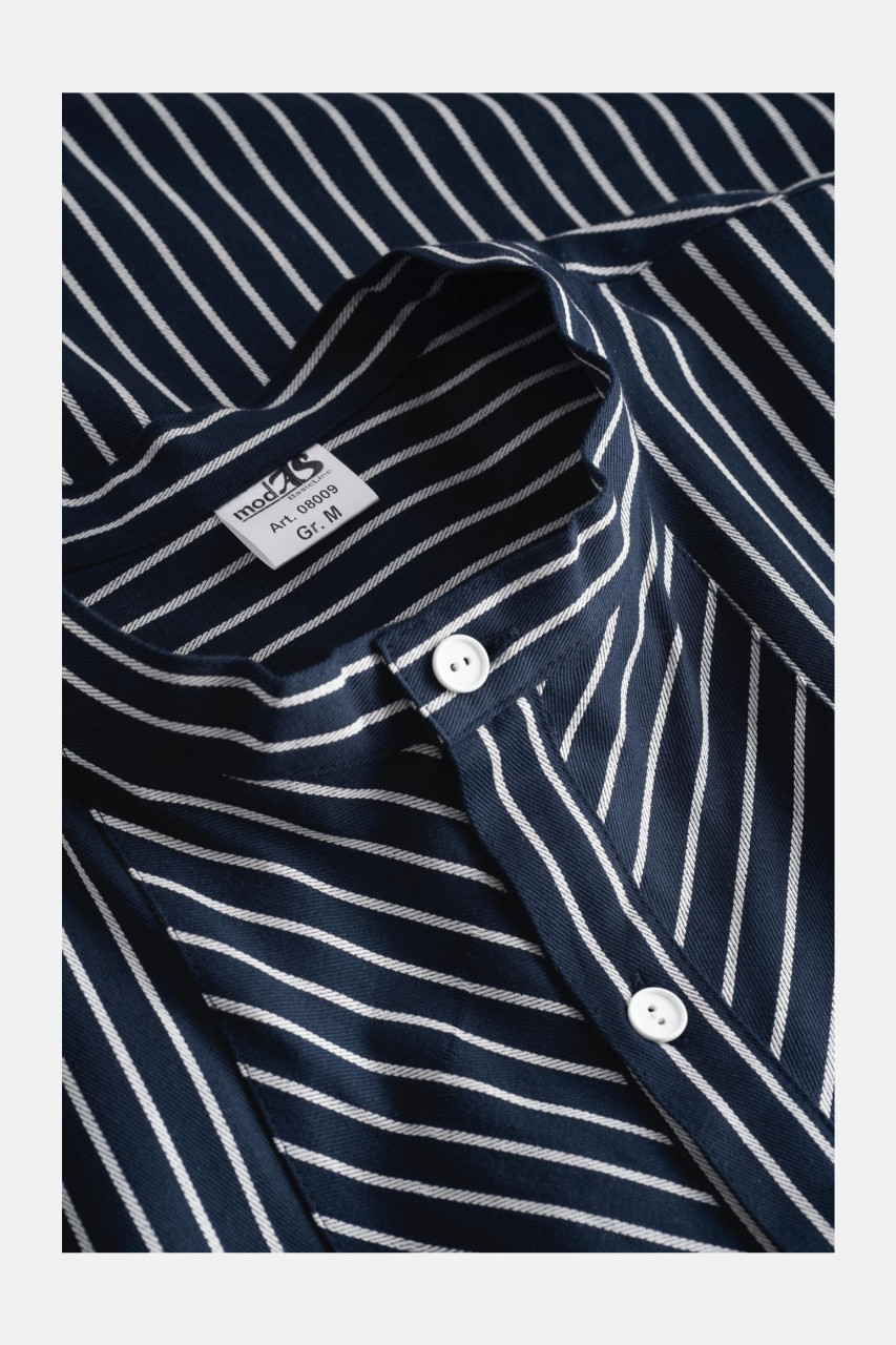 Detailbild von Fischerhemd Basic Blau für Herren von modAS