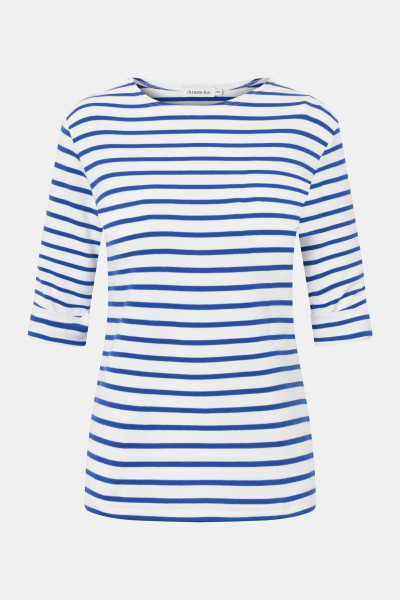 Armor Lux 3/4-Arm Streifenshirt weiß-sternblau Damen