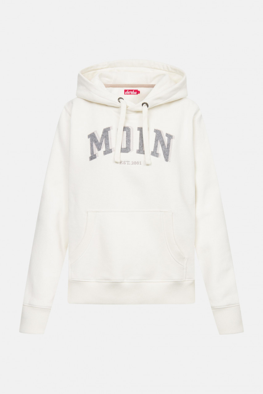 Derbe Hoodie Moinmoin Damen Weiß Kapuzenpullover