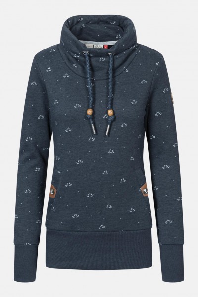 Ragwear Rylie Marina Damen Pullover Navy Dunkelblau Anker