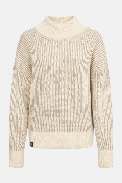 Derbe Pullover Warmer Fisher Damen Beige Weiß Rippstrick Derbe Pullover Warmer Fisher Damen Beige Weiß Rippstrick