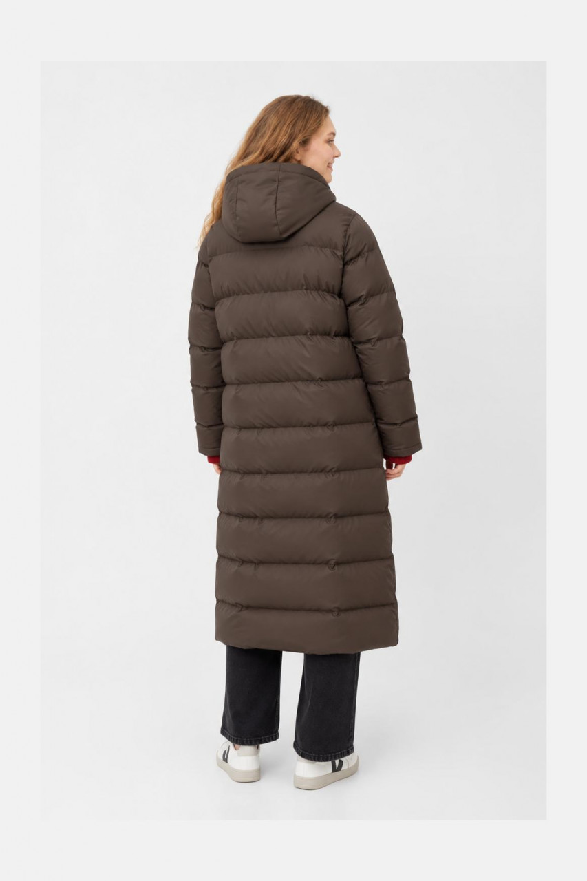 Derbe Wintermantel Interholm Damen Braun Rot Puffer