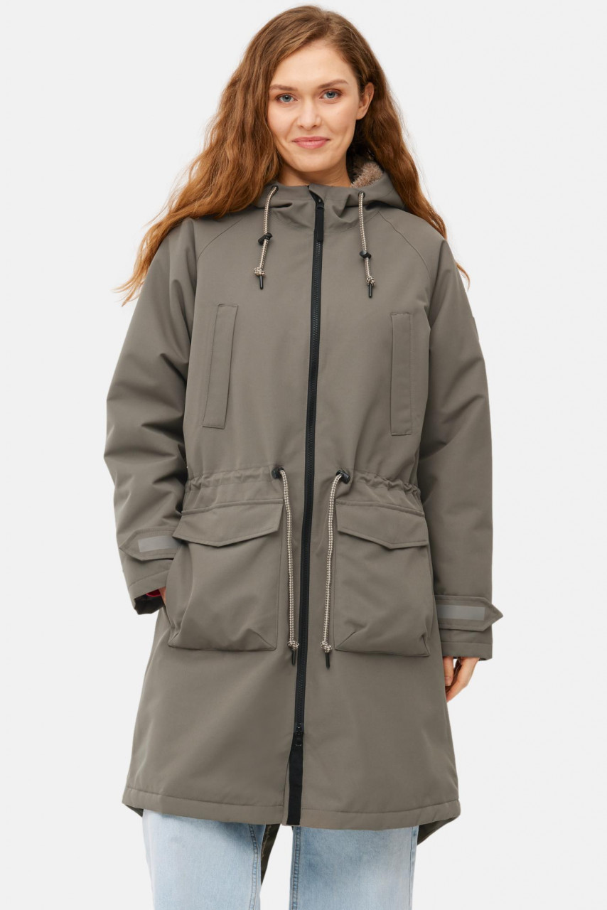 Derbe Winter Regenjacke Phoebholm Dog Damen Braun Oliv Grün Hundejacke