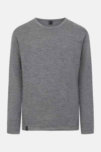 Hanseheld Herren Strickpullover Merino Grau