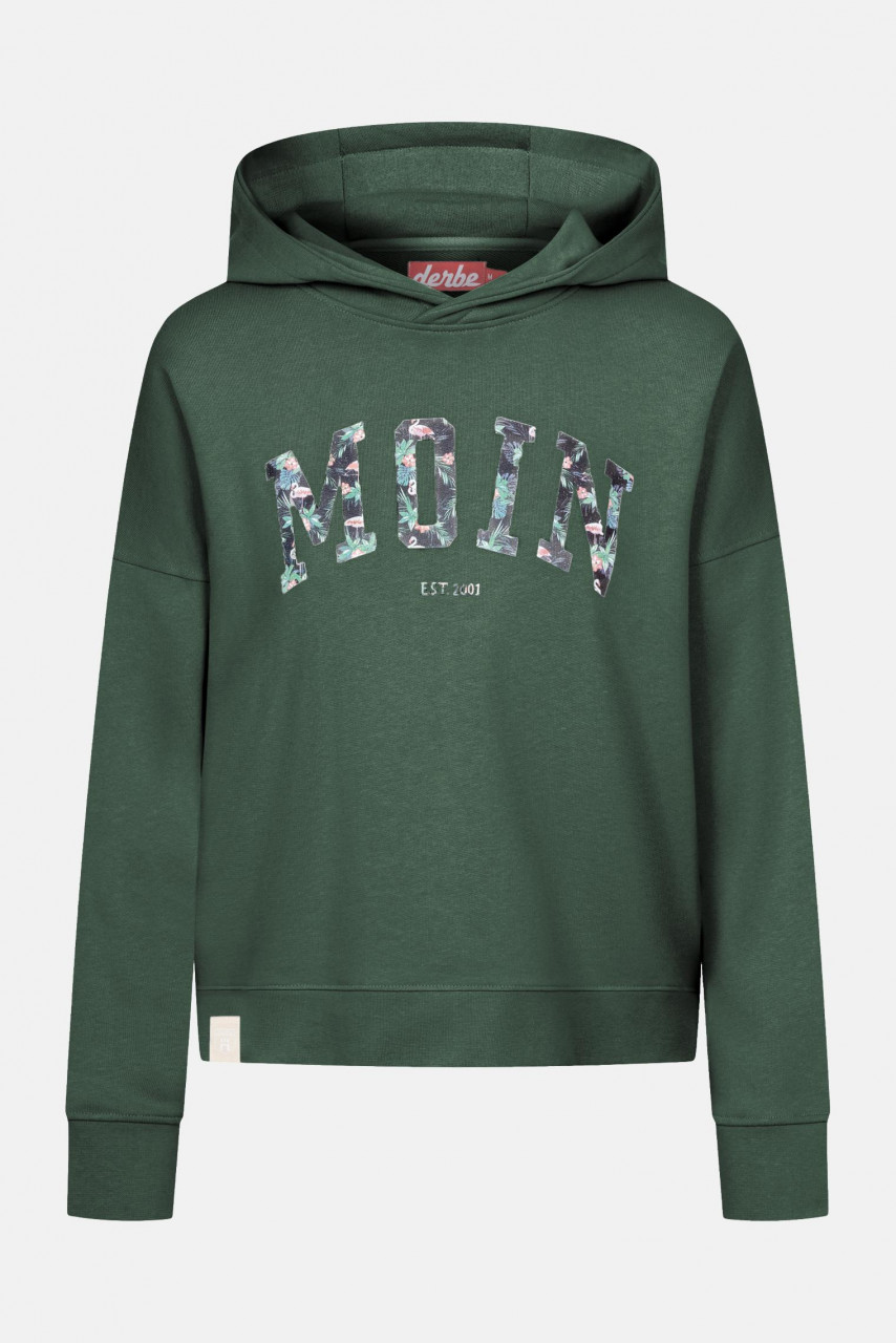 Pullover Kombu Green Moin Derbe Flamoin Dunkelgrün Hoodie Damen