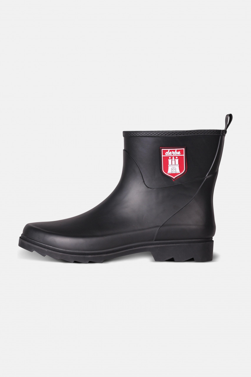 Bild von einem Gummistiefel Schwarz Pladderbotten von derbe