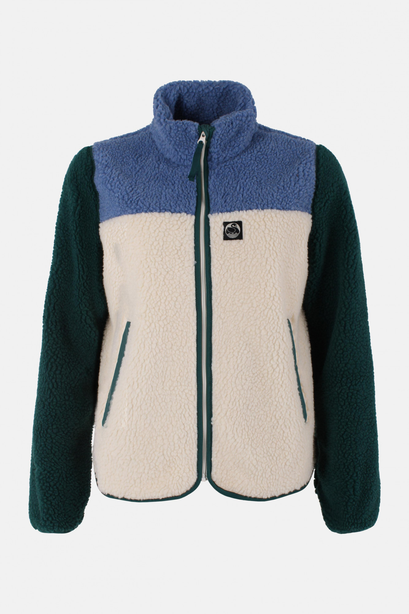 Danefae Danebirk Fleecejacke Weiß Blau Grün