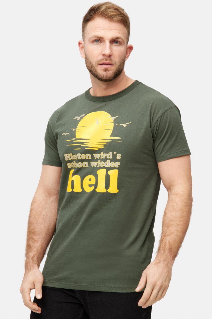 Derbe T-Shirt Hell Herren Oliv Grün GOTS Organic