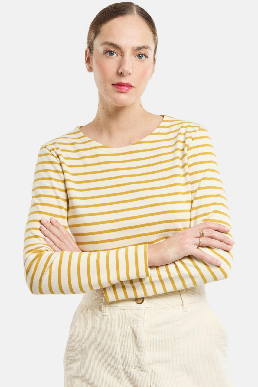 Armor Lux Streifenshirt Lesconil Natur Senf Gelb Gestreift Damen Mariniere