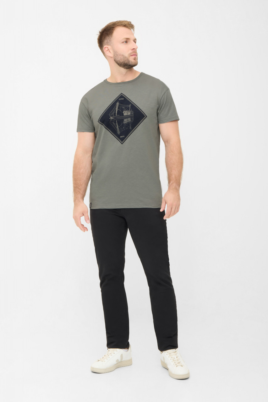 Derbe T-Shirt Schipp Herren Grau GOTS Organic