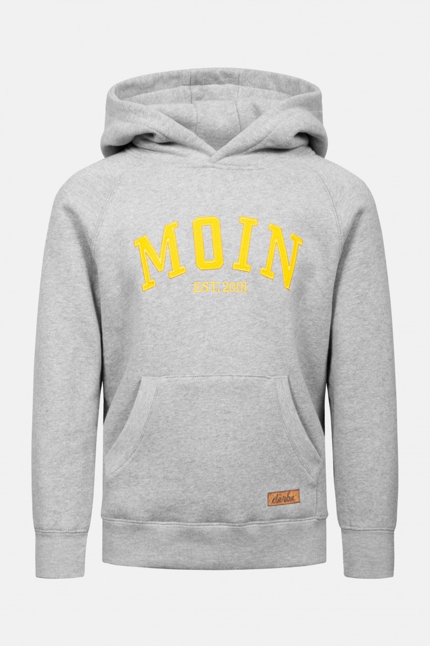 Derbe Moin Kinder Hoodie Kapuzenpullover Grey Melange Grau