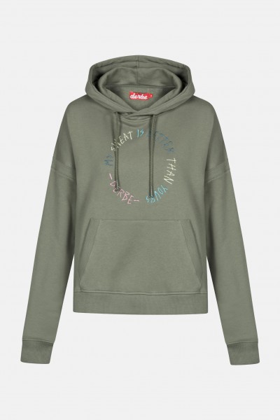 kk Derbe My Sweat is better than yours Damen Hoody Kapuzenpullover Oliv Derbe My Sweat is better than yours Damen Hoody Kapuzenpullover Oliv