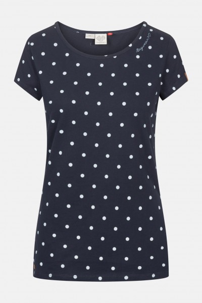 Ragwear Dots Punkte Damen T-Shirt Navy Dunkelblau