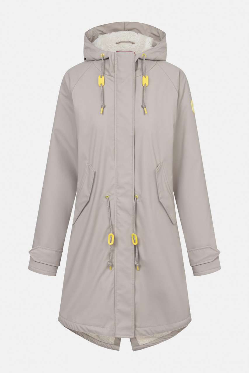 Derbe Regenjacke Friese Tidaholm Damen Beige Gefüttert