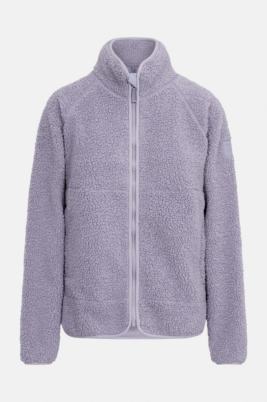 Derbe Fleecejacke Kuschelby Damen Flieder Grau