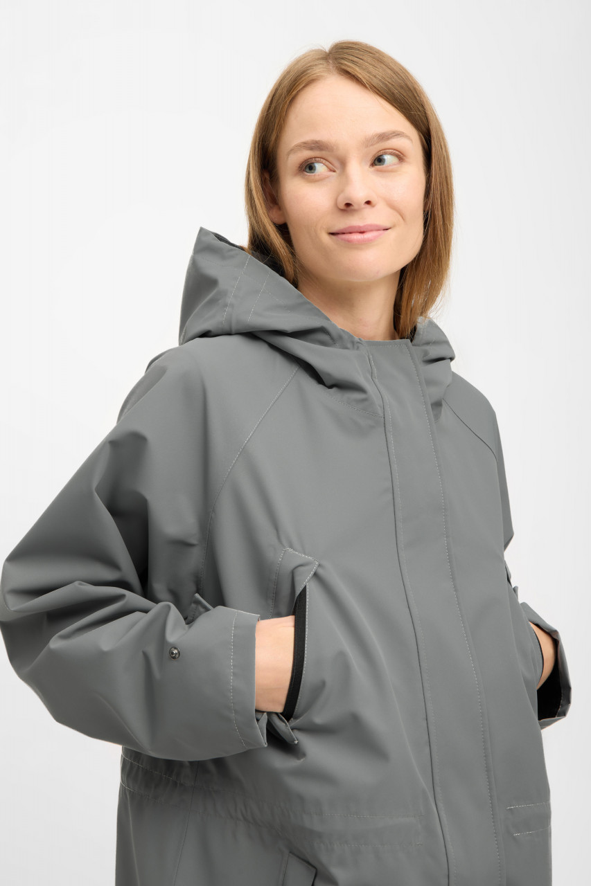 Derbe Regenjacke Damen Deutby Grau