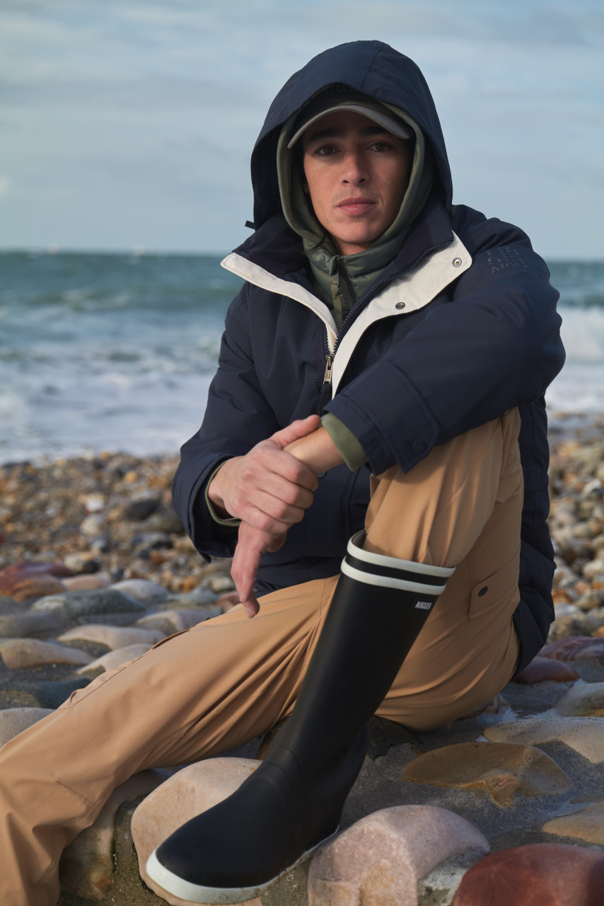 Aigle Regenjacke Copeland Gefüttert Dunkelblau Parka