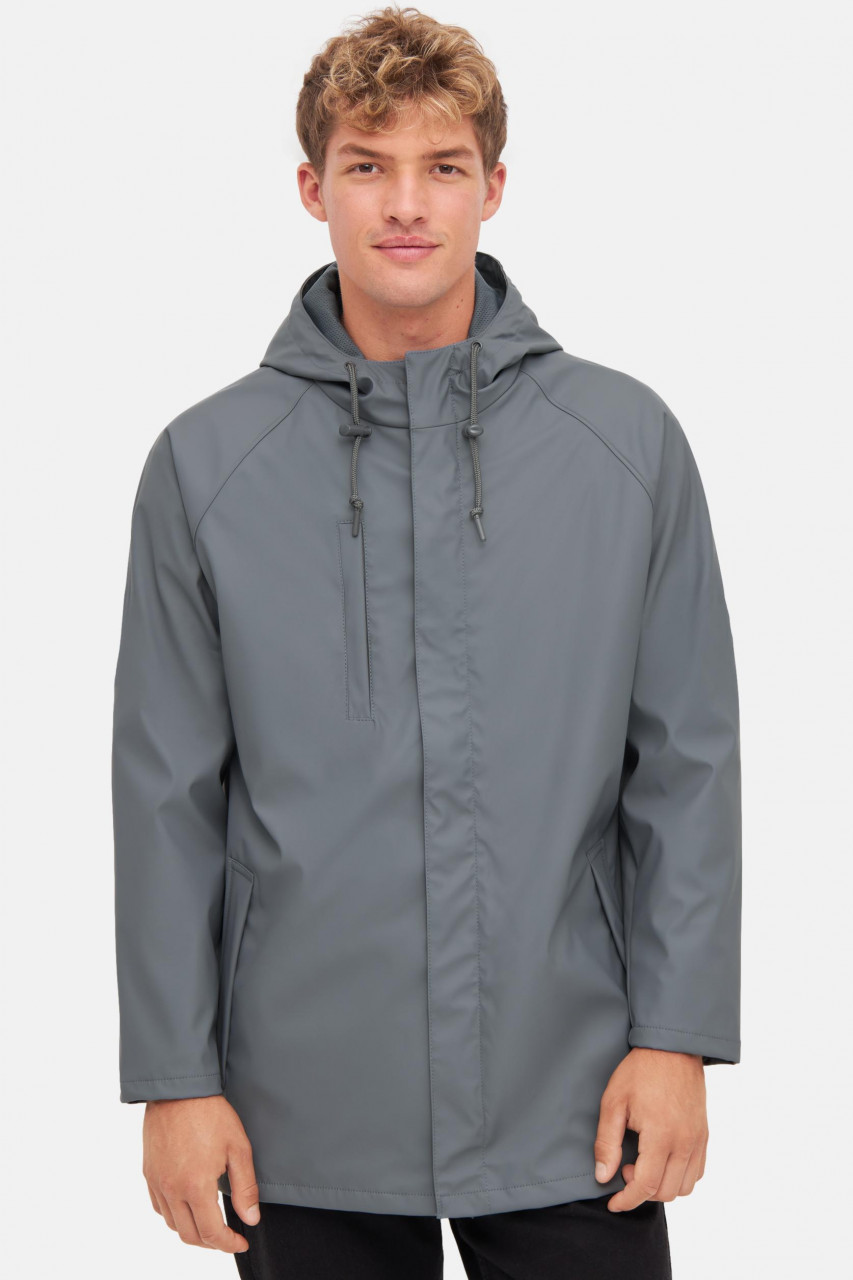 Derbe Regenjacke Passby Plain Herren Grau