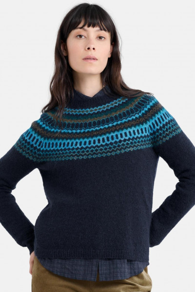 Seasalt Cornwall Pullover Annik Damen Blau Fairisle