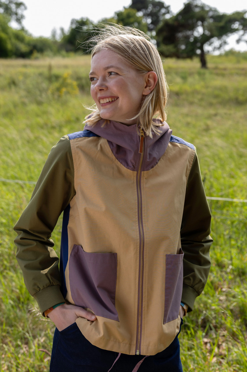 Danefae Regenjacke Danebeltoft Damen Beige Flieder Oliv Grün Blau Übergangsjacke Baumwolle