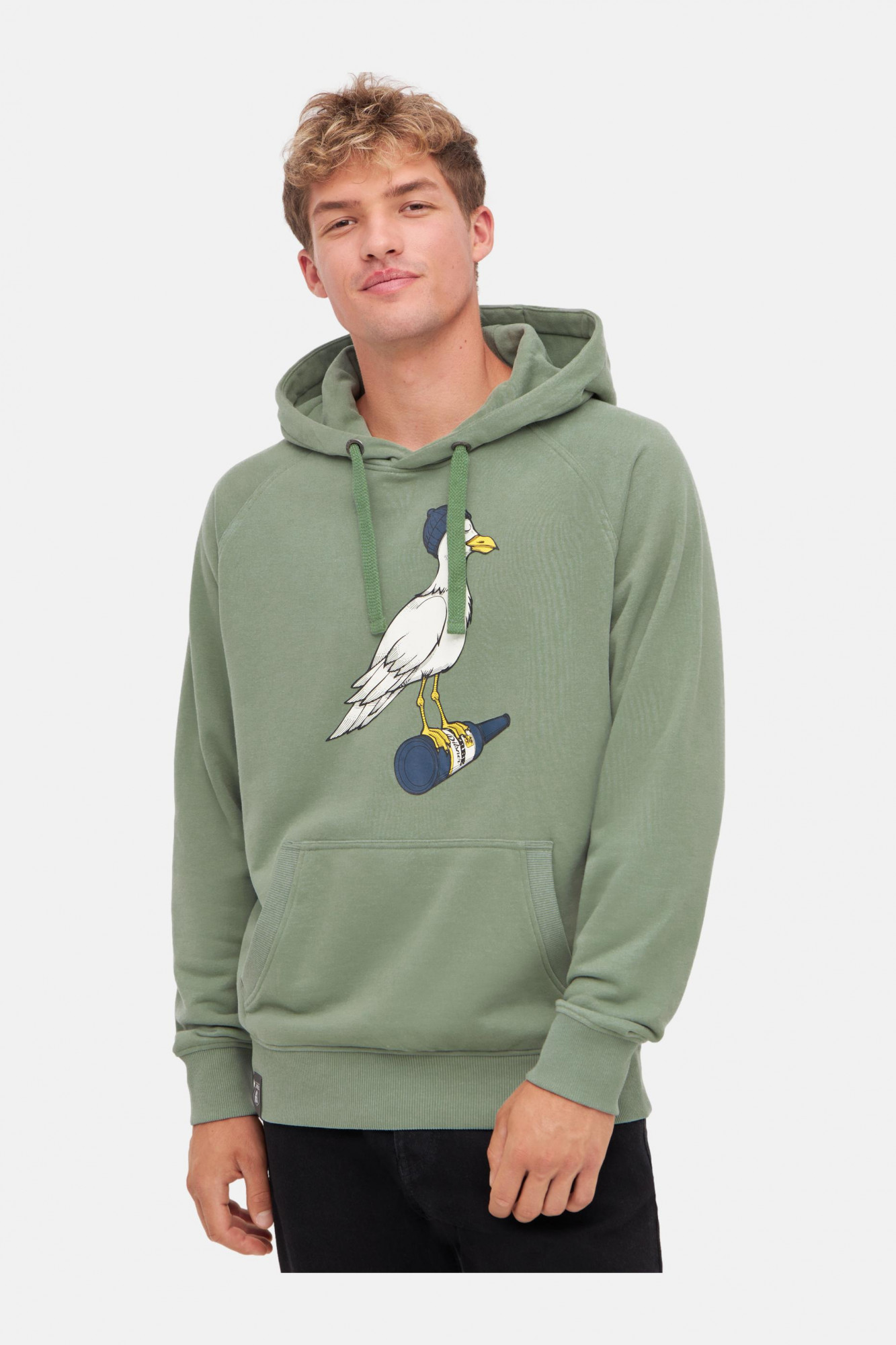 Derbe Hoodie Sturmmöwe Herren Grün Pullover GOTS