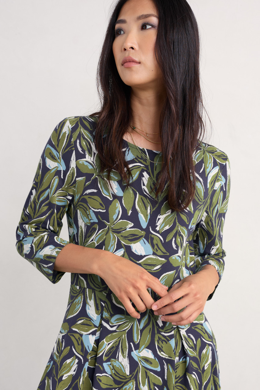 Seasalt Kleid Wild Bouquet Damen Blau Blätter Floral