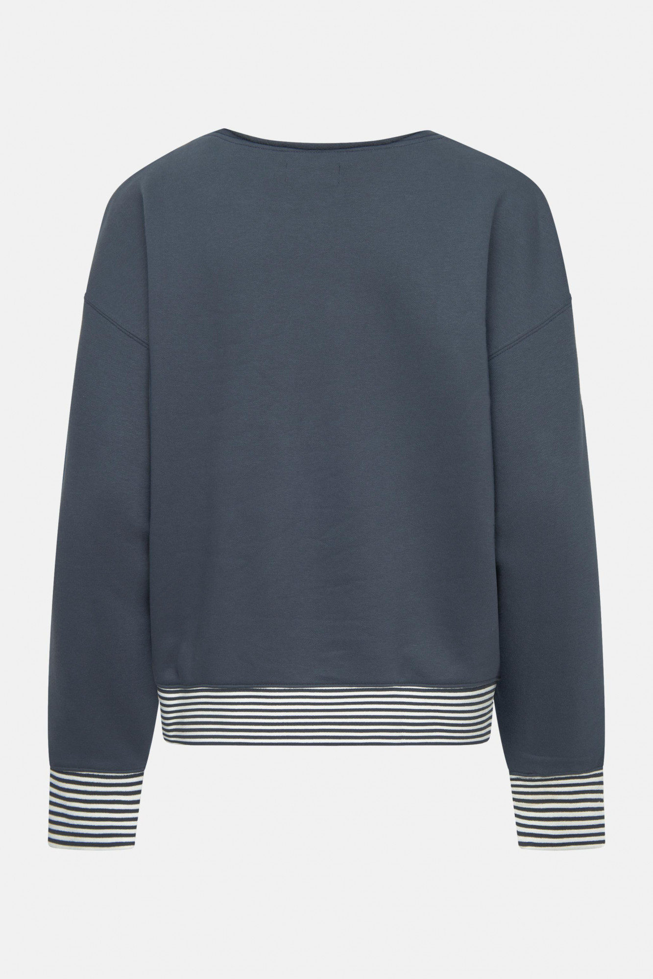 Derbe Sweatshirt Robbenschnute Striped Damen Blau Crewneck GOTS