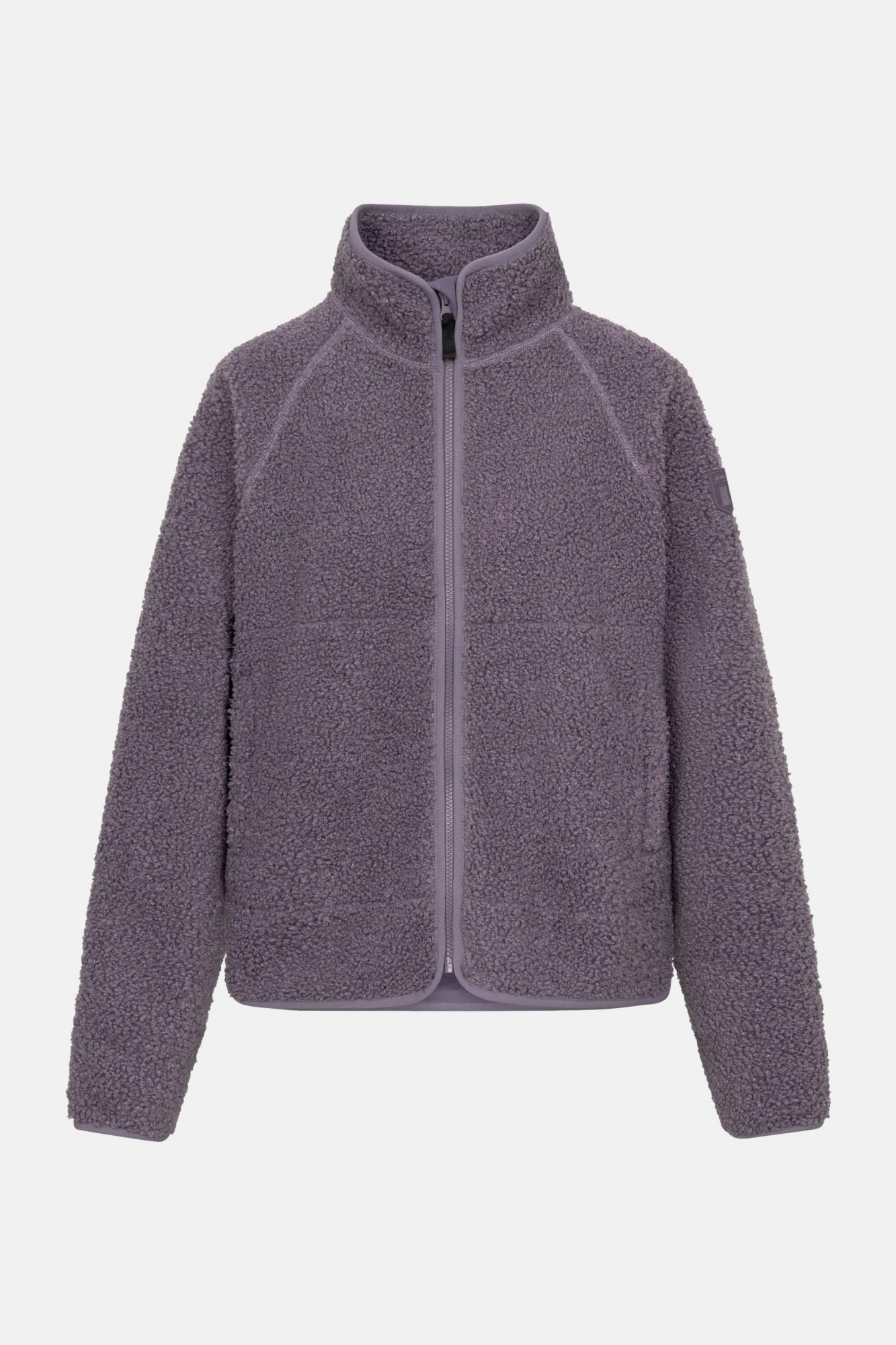 Derbe Damen Fleecejacke Kuschelby Lila Grau Teddy