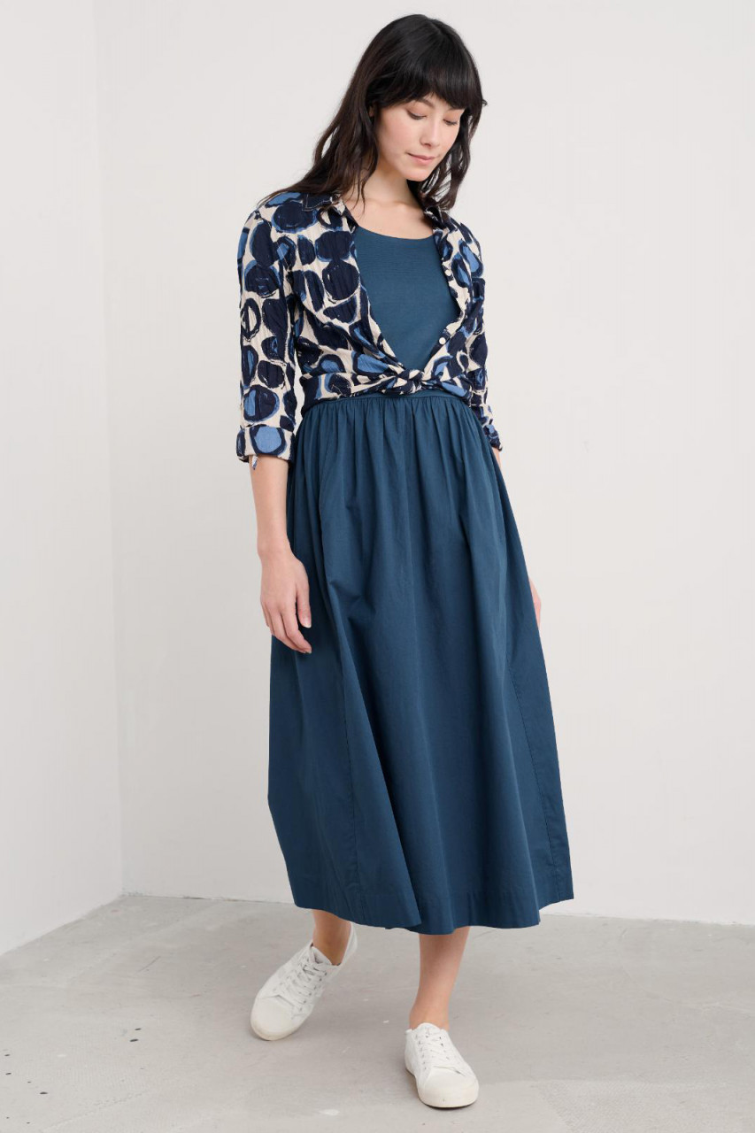 Seasalt Bluse Larissa Damen Punkte Blau Pebble