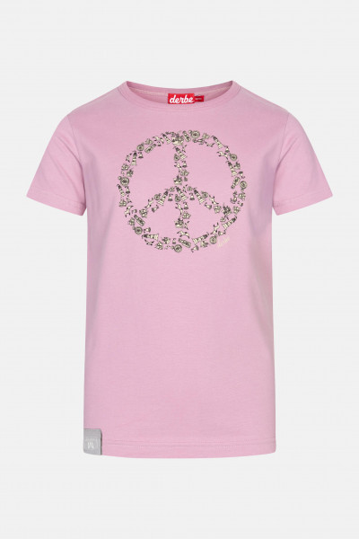 Derbe Peace Kinder T-Shirt Violett Rosa Mauve Nachhaltig