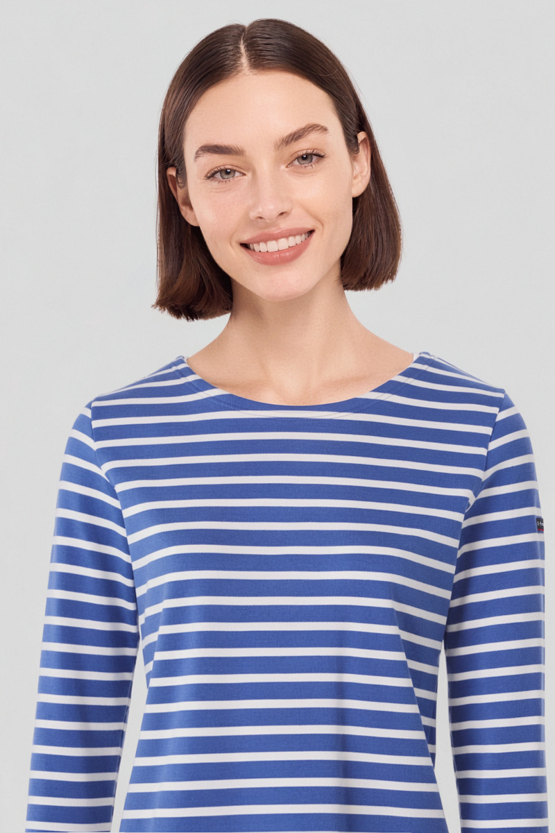 Armor Lux Lesconil Blau Creme Weiß Damen Streifenshirt Obscur Nature