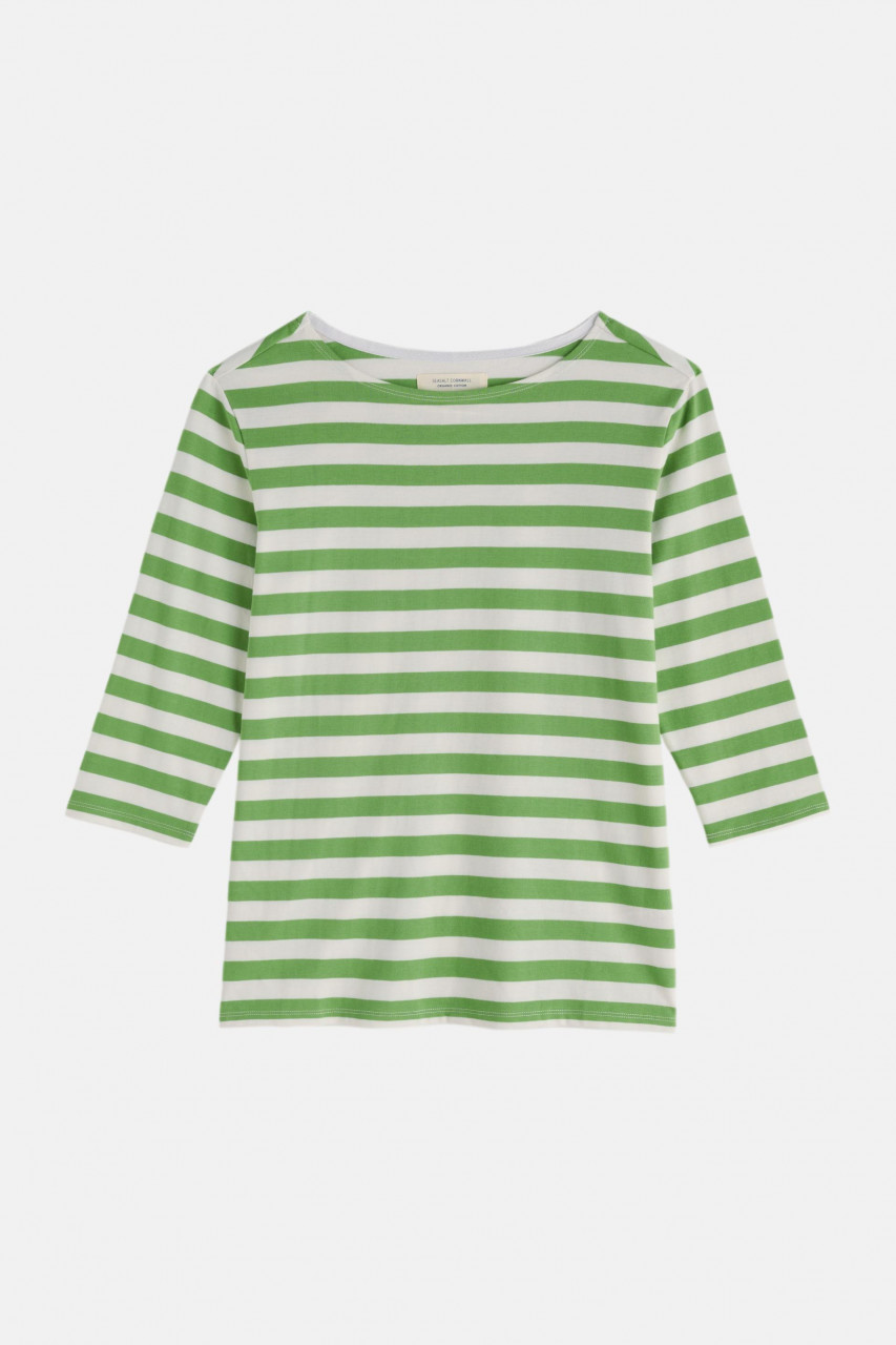 Streifenshirt Sailor Top Grün Weiß Gestreift für Damen von Seasalt Cornwall