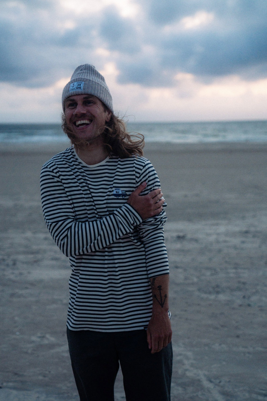 LAKOR Streifenshirt Mini Ocean Camper Herren Blau Weiß Wohnmobil