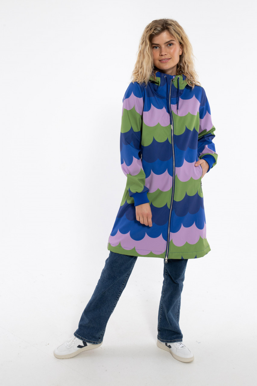 Danefae Danejane Damen Softshell Jacke Oliv Wellen Olive Soft Viola