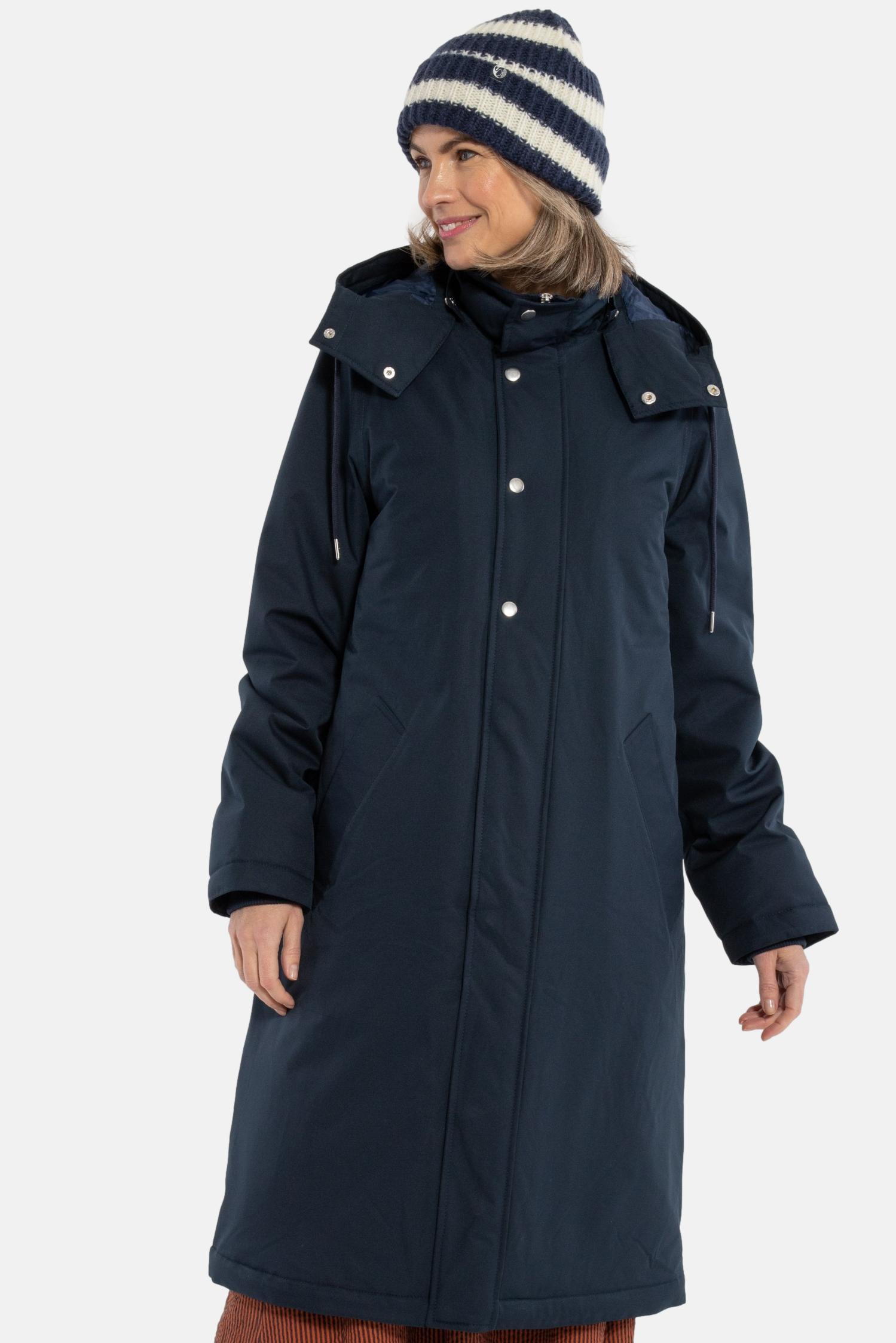 Danefae Danemargarethe Damen Wintermantel Blau Dark Navy