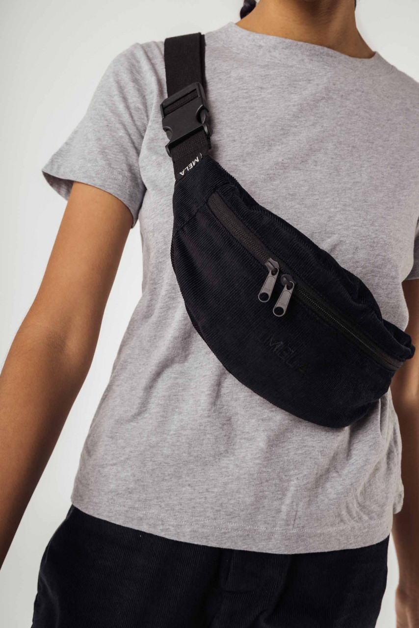 MELA Bauchtasche Bhavin Cord Schwarz