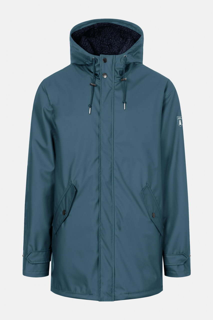 Derbe Trekholm Herren Regenjacke Blau Gefüttert Orion Blue