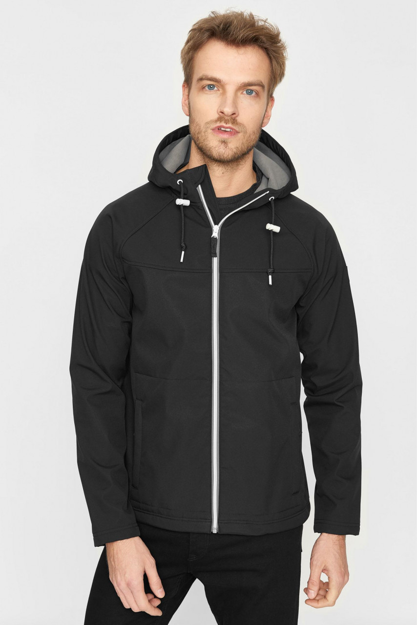 Derbe Isleby Herren Softshell Jacke Schwarz Grau