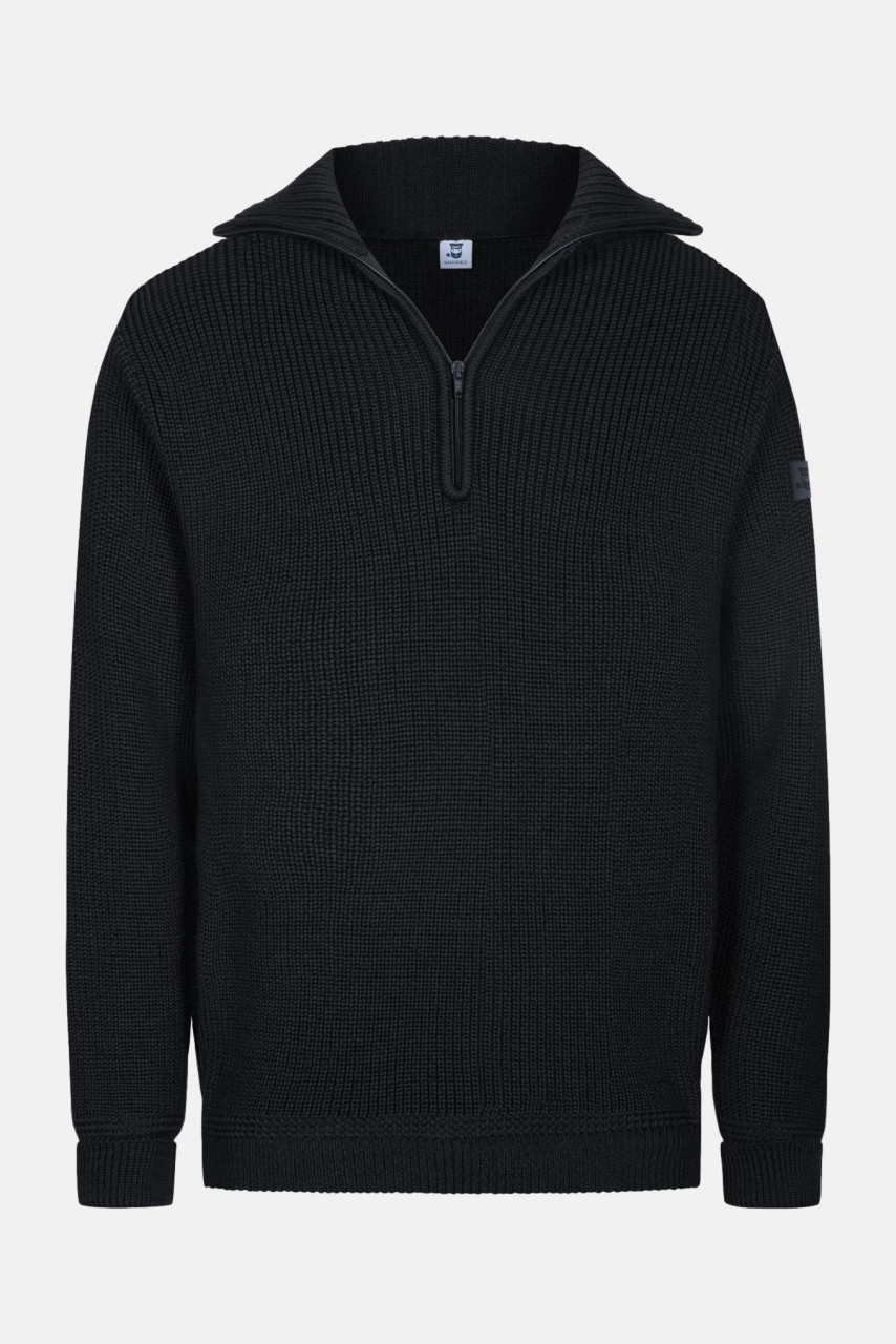 Troyer Merino Wolle Schwarz für Herren von Hanseheld