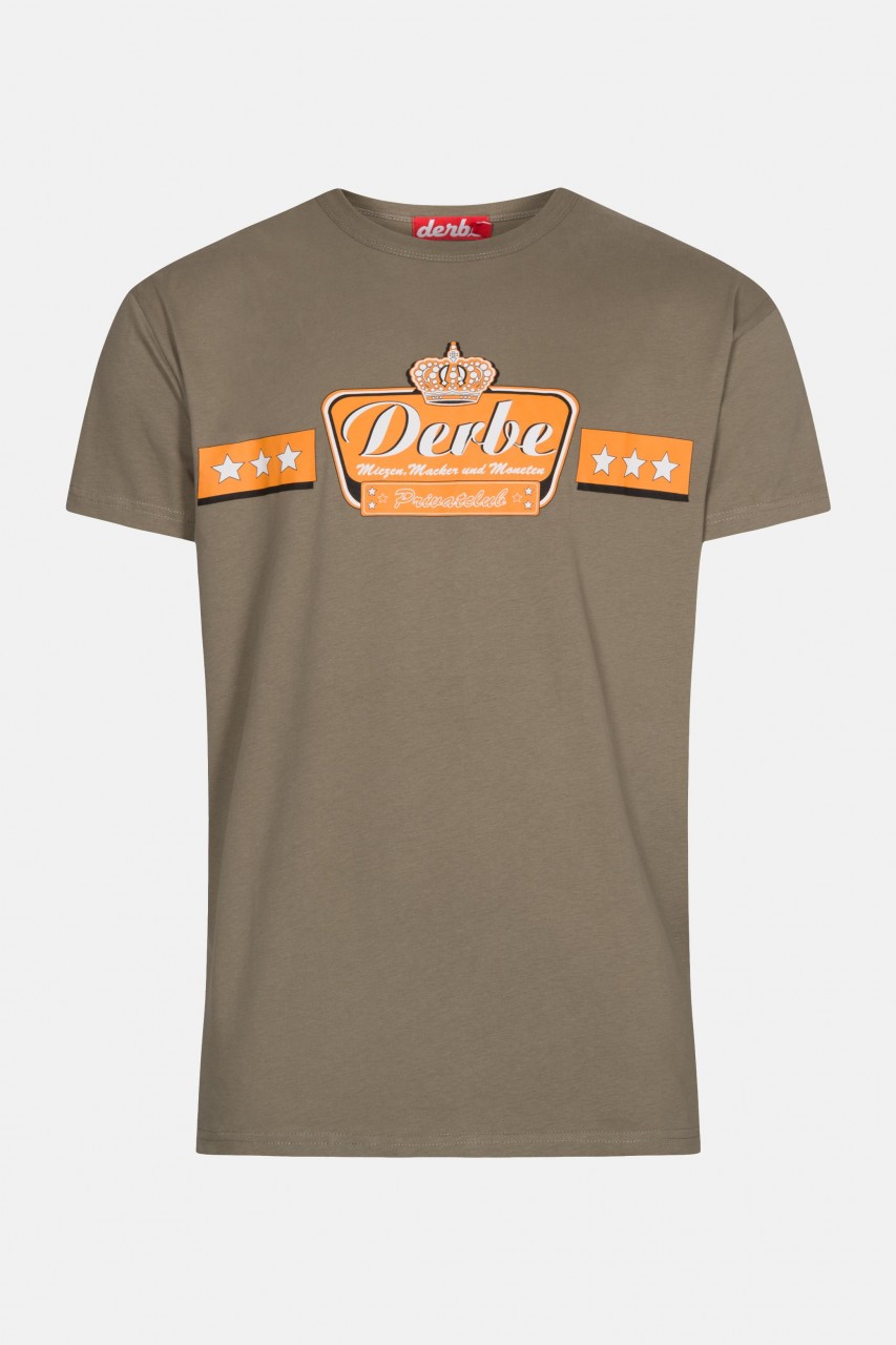 Derbe Miezen Macker und Moneten Herren T-Shirt Light Oliv