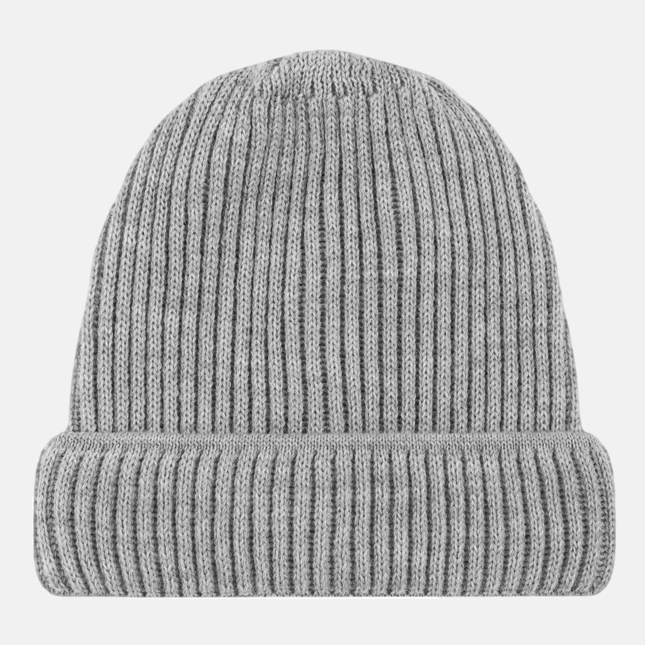 Strickmütze Rippstrick Merino Grau für Unisex von Hanseheld