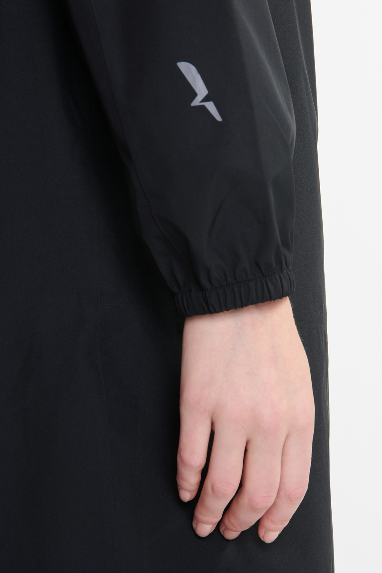 Aigle Regenjacke Schwarz Langer Parka Packbar