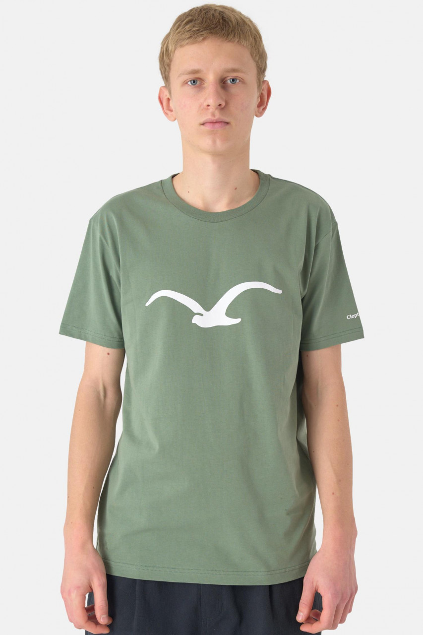 Cleptomanicx Herren T-Shirt Möwe Hellgrün | Hanseheld.de 