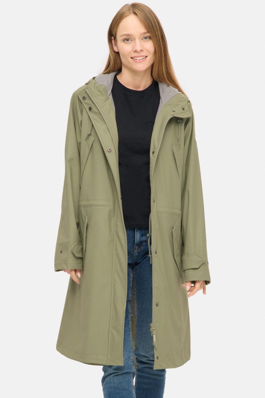 Derbe Regenjacke Friese Tildaby Oxford Damen Hellgrün Oliv