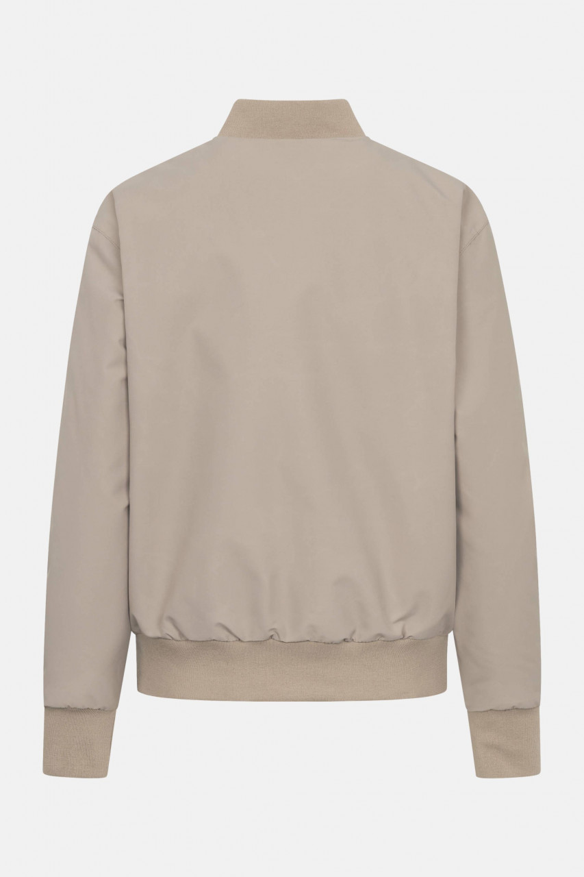 Derbe Übergangsjacke Blousholm Damen Beige Warm Gefüttert Blouson Nadelstreifen
