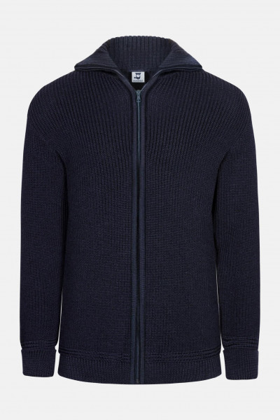 Troyer Strickjacke Hanseheld Wolle Herren Blau
