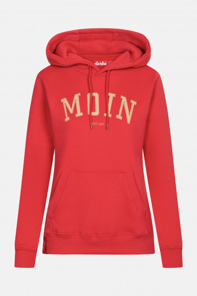kk Derbe Moin Red Hoody Damen Kapuzenpullover Rot Derbe Moin Red Hoody Damen Kapuzenpullover Rot