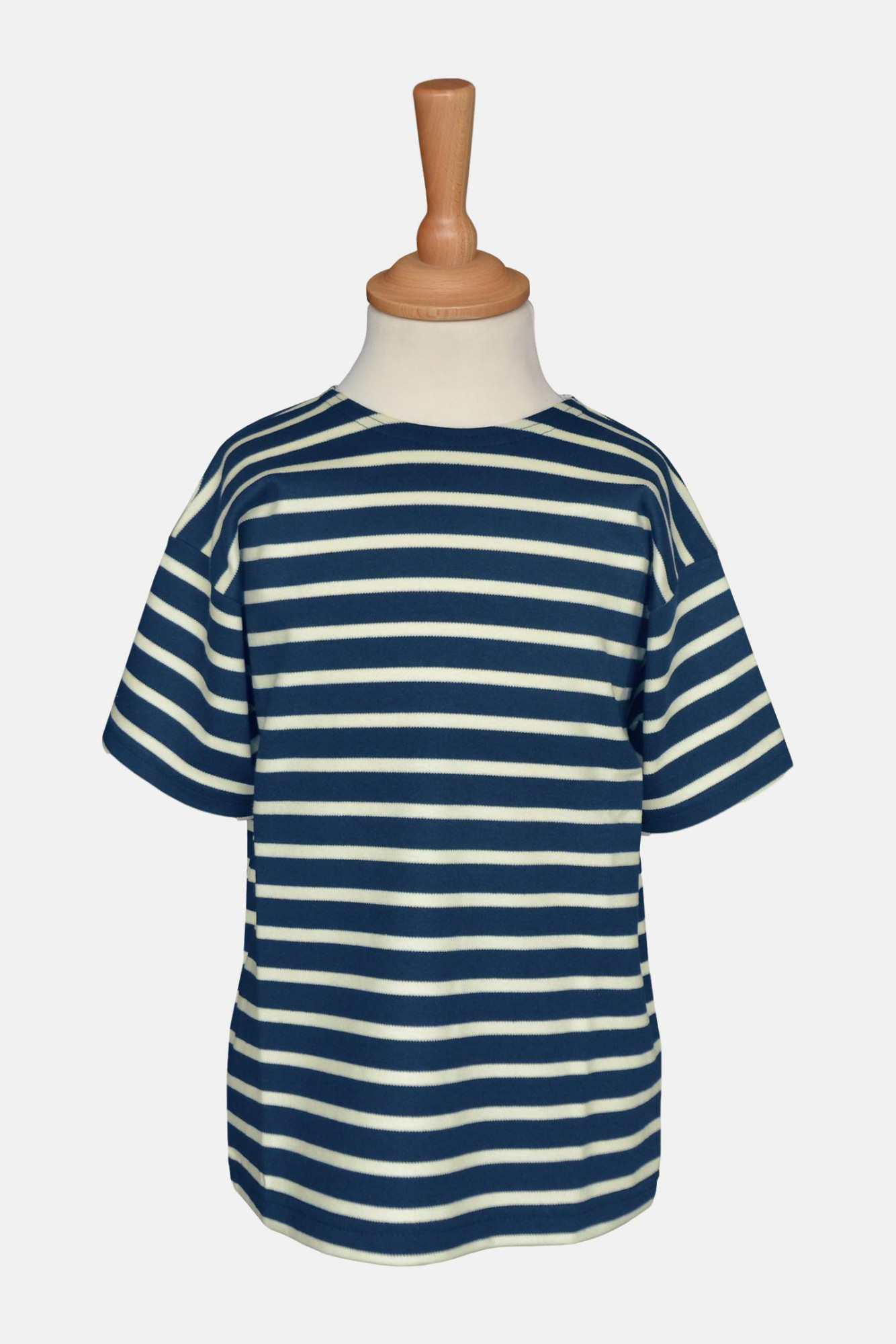 Bretonisches Kinder T-Shirt - blau/ecrugestreift