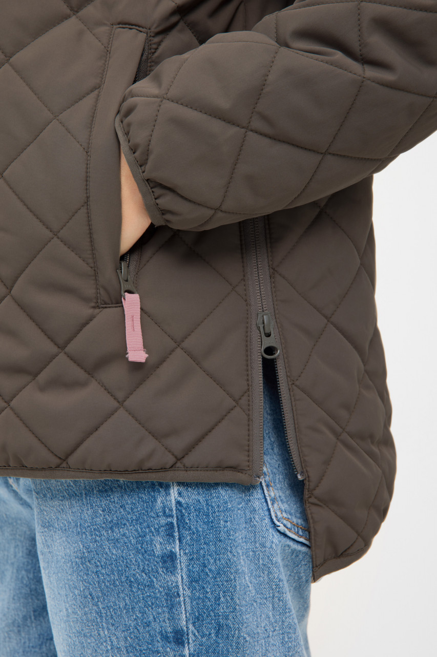 Derbe Übergangsjacke Quiltby Short Damen Braun Steppjacke